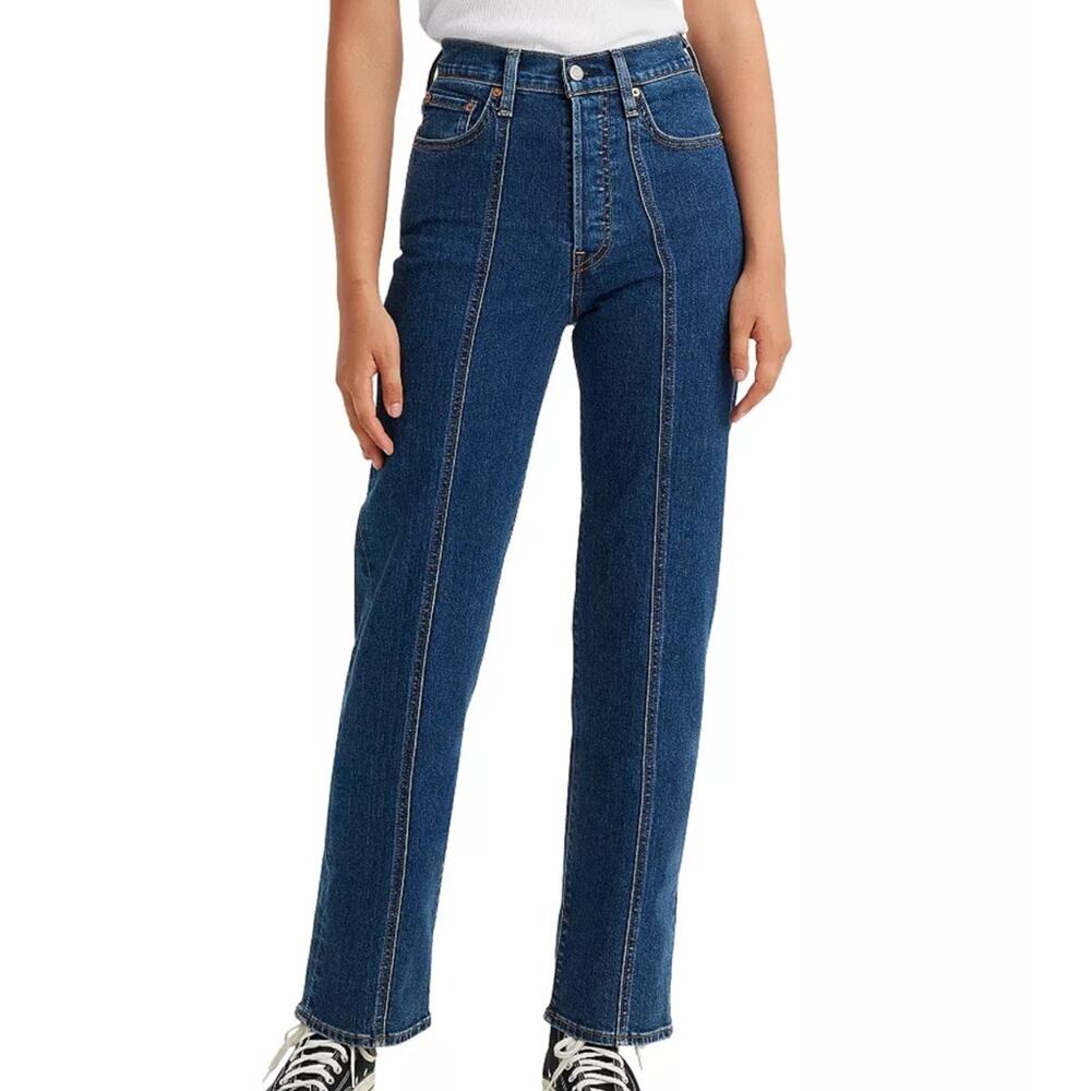 Levi’s Ribcage Straight Leg Seamed Blue Women's Jeans 26x27
